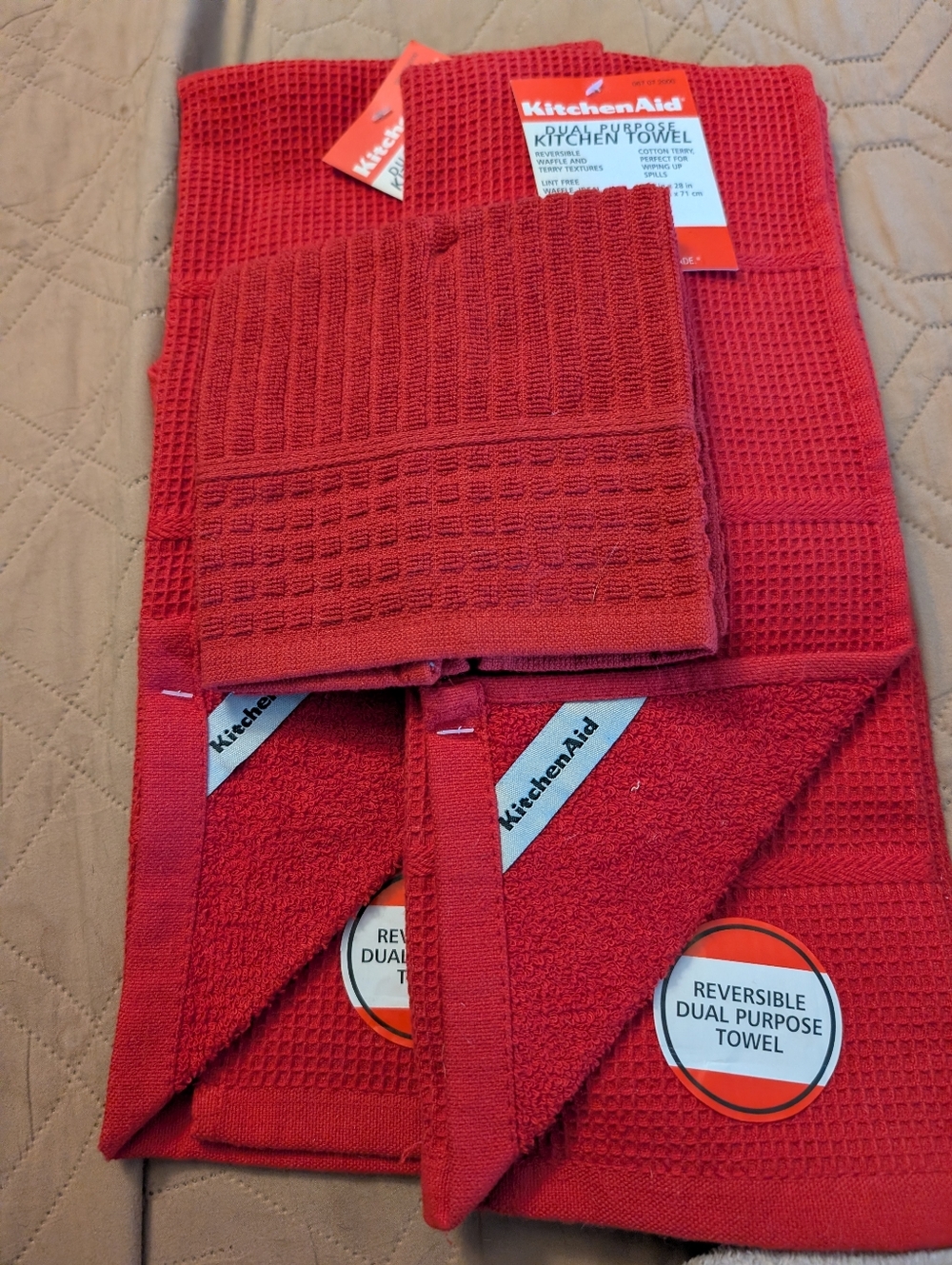KitchenAid Red Kitchen Towels - Picture 2 of 4